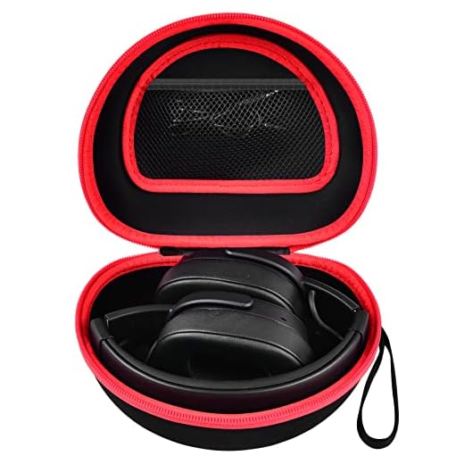 Headphone Case Compatible with Skullcandy Crusher/Hesh/Evo Wireless Over-Ear Bluetooth Headphones and More Foldable Headset Earphones, Hard Shell Earphone Protector Organizer Bag Pouch - Box Only