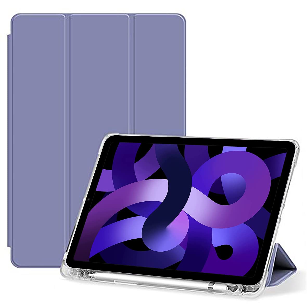Caseelo [Translucent Soft Air-Cushioned Back] Smart Flip Cover Case for iPad PRO- 11 Inch [ 3rd Gen 2021] Model A2459 A2301 A2377 Trifold [Pencil Holder Case] - Lavender (B09HP73PMB) Amazon Price History, Amazon Price Tracker