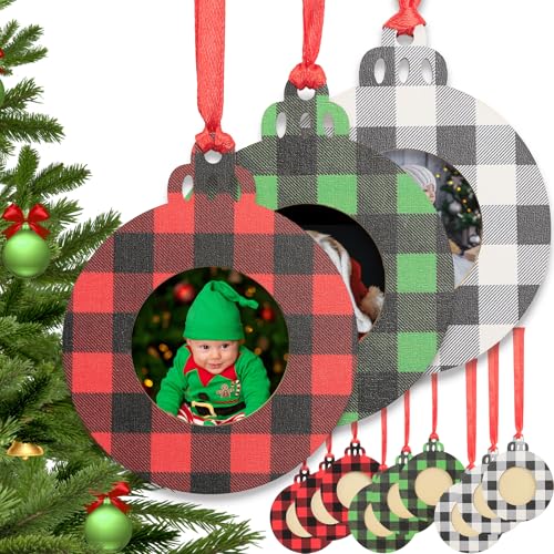 Photo Ornaments for Christmas Tree Decorations, 12 Pcs Hanging Pi...