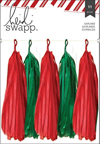 Heidi Swapp 312564 Oh What Fun 11 Piece Tassel Garland, Red/Green