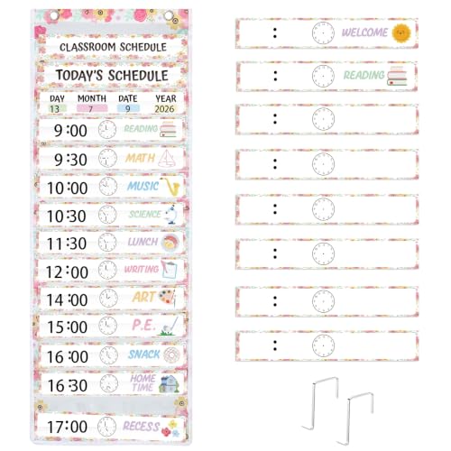Calendario de bolsillo para aula MotiMind que soluciona el desorden escolar con 21 tarjetas