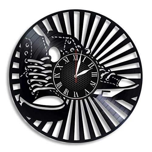 Converse Shoes Vinyl Wall Clock, Converse Shoes Brand Logo Design Gift for Any Occasion