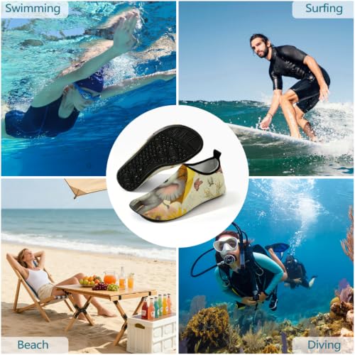 Zapatos acuáticos de playa con diseño de elefante y girasoles para piscina y surf 2