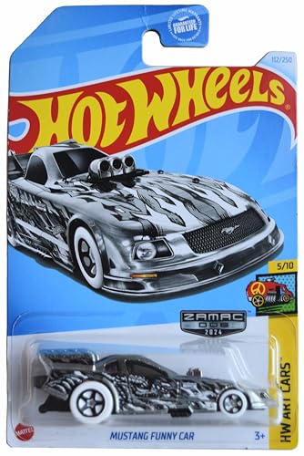 Hot Wheels Zamac Mustang Funny Car HW Art Cars miniatura 1