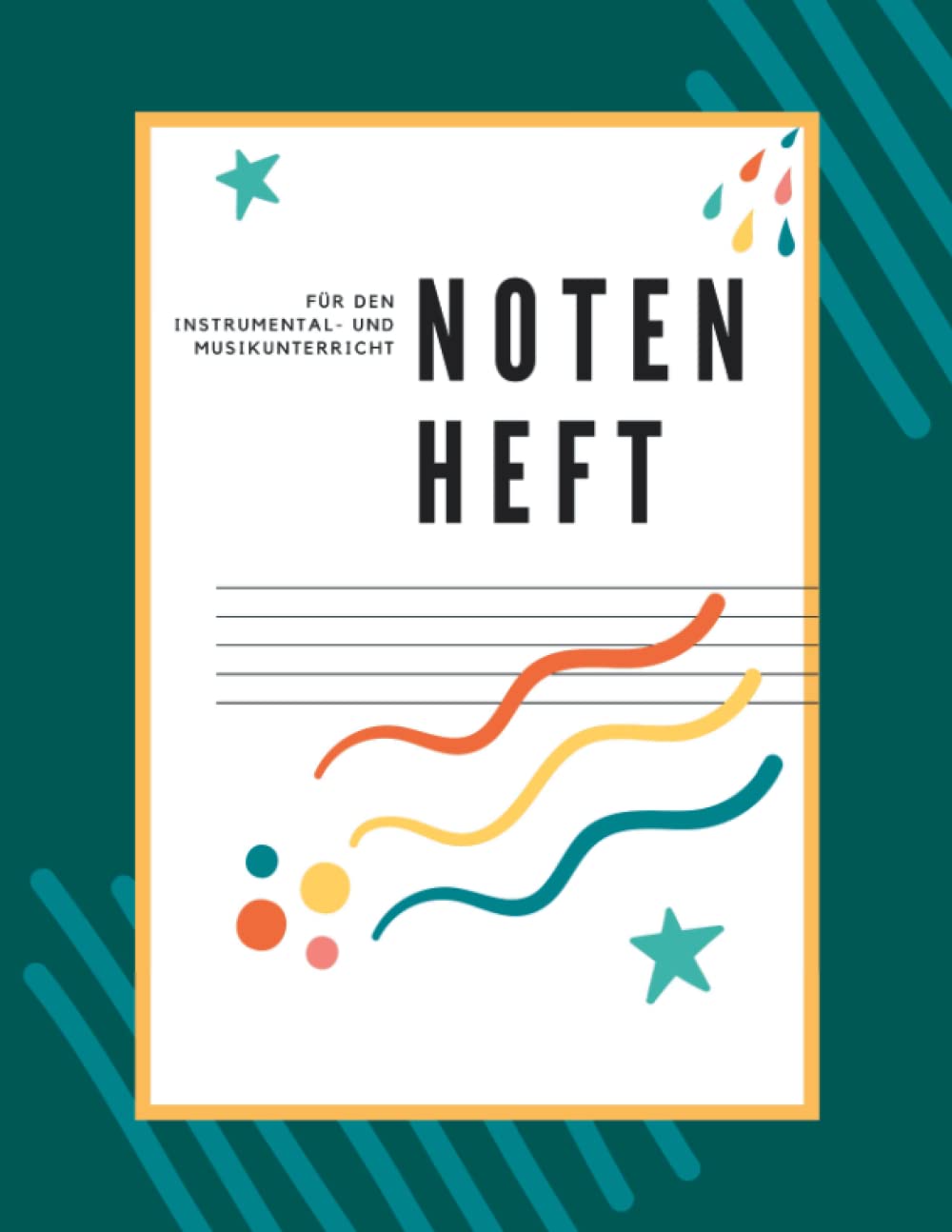 Grand cahier de musique 100 pages et 10 portées pour solfège et apprentissage piano