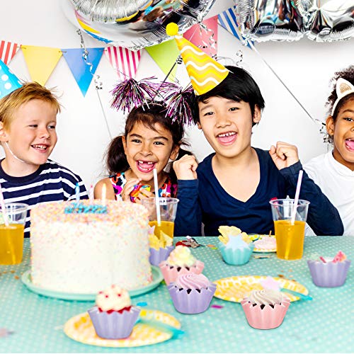 200 Pieces Mini Wave Cupcake Liners Flared Cupcake Baking Cups Wrappers Paper Greaseproof Brioche Mold Odorless Muffin Liners Wraps Muffin Case Trays For Party Decorations (Colorful) #TOP3