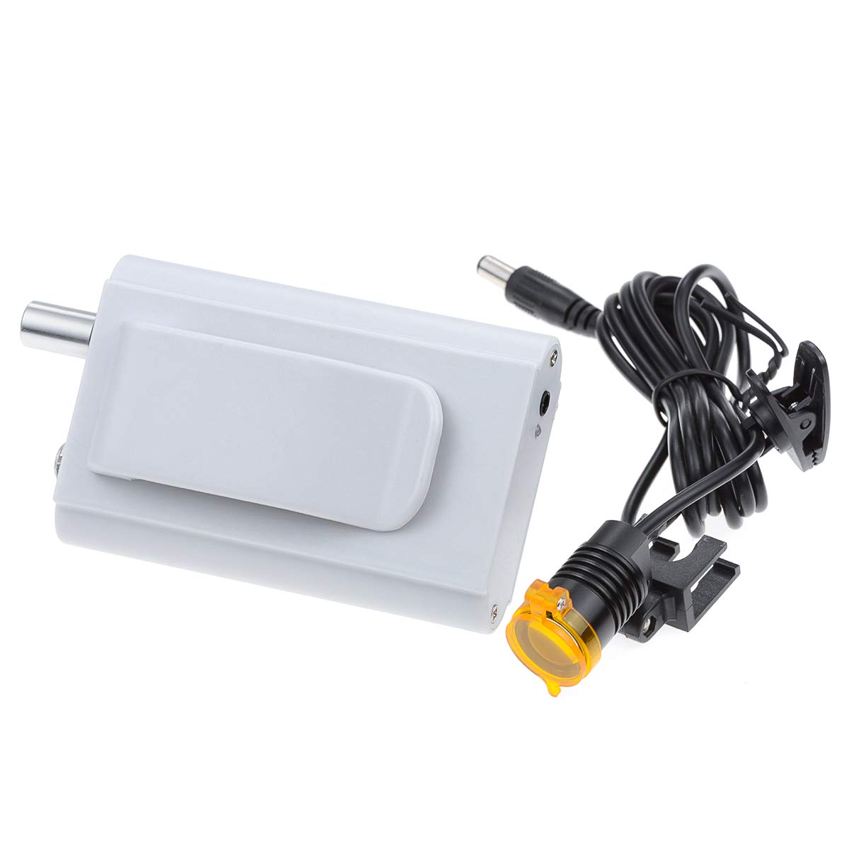 Chirurgische Zahnärztliche 3W LED Scheinwerfer Clip On Taille Hängende Art mit Filter Gürtelclip Stirnlampe für Brille (Silber)