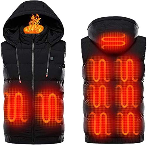 Chaleco calentado MU para caza y abrigos de invierno cálidos con calefacción USB ajustable
