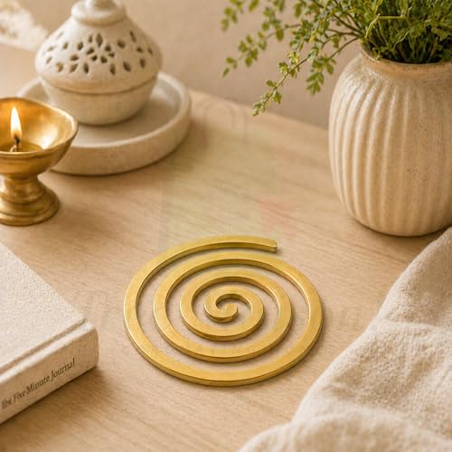 Image of Brass Plain Helix |Size- 4 Inch Approx |Weight- 200gm Approx | Energy Booster Vastu Remedy | Vastu Helix Remedy for Zone Correction | Zonal Placement - NW | Pack of 1
