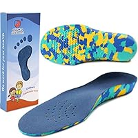 Ailaka Kids Orthotic Cushioning Arch Support Shoe Insoles, Children EVA Foam Inserts for Flat Feet, Plantar Fasciitis