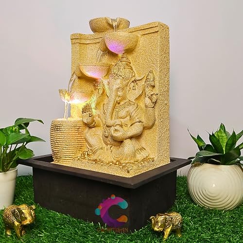 Image of Decorative Water Fountain for Home Decor, Office, Indoor & Outdoor, Garden, Puja Room, Vaastu, Reception, Spa, Gifting. (C-011)