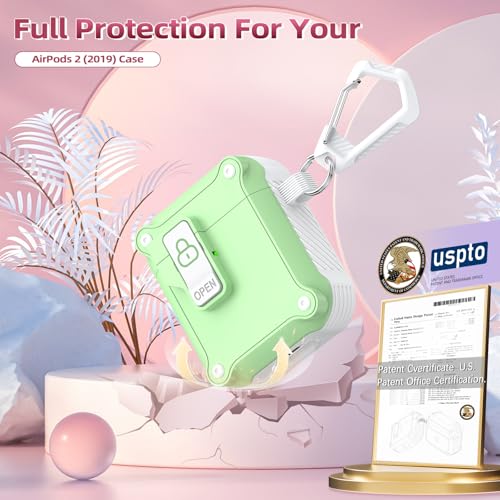image for R-fun Compatible with AirPods 2nd Generation 2019,1st Gen 2016 Chargin