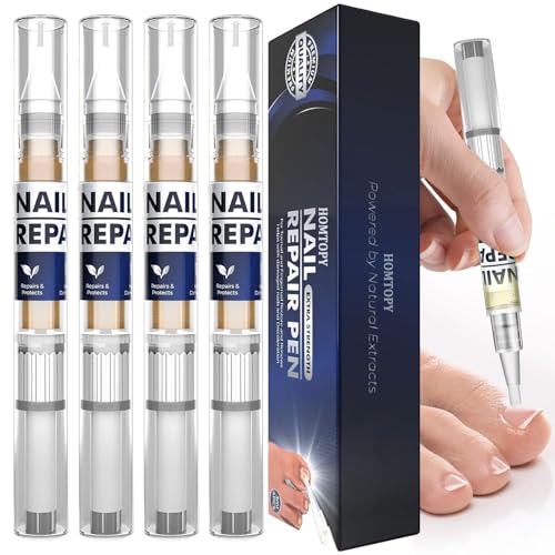 4 Pack Nail Fungus Pen - Toenail Fungus Treatment Extra Strength 25% Undecylenic Acid Toe Nail Fungus Treatments Tea Tree Oil Acetic Acid Nail Repair Pens for Damaged Nail