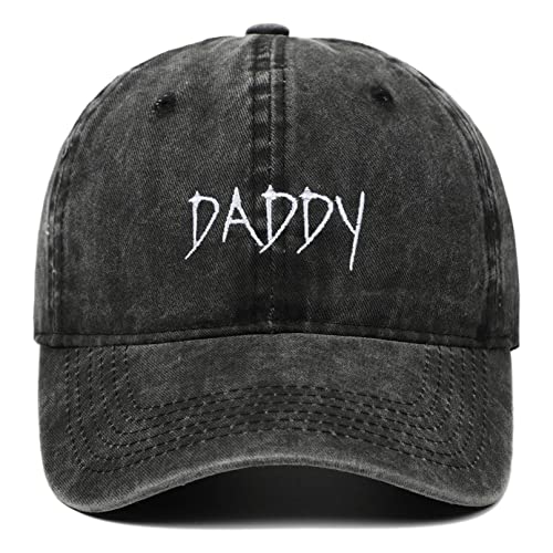 COSFAN Gorra de papá, Gorra de béisbol desgastada, Gorra de algodón Bordada Ajustable, Gorra de papá de béisbol de bajo Perfil Lavada con Agua (Negro)