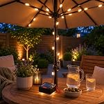 Auraglow Solar & USB Outdoor LED String Lights - Rechargeable Battery, Built-in Torch & Power Bank - Ideal for Camping, Hiking, Tent, Gazebo, Parasol & Garden Lighting - Black - Image 2
