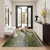 Picture of Merelax 3x5 Green Area Rug Washable Non-Slip Low Pile Entryway Carpet