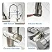 VFAUOSIT Kitchen Faucets, Commerical LED Kitchen Faucet with Pull Down Sprayer, Stainless Steel Brushed Nickel Kitchen Sink Faucet wiht Single Handle for Modern RV Farmhouse Camper Laundry Bar Sink