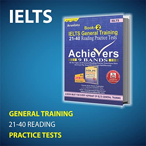 Image of IELTS General Training Book-2 Reading Practice Tests 21 to 40, Achievers 9 Bands, Print Edition January - 2026 with 20 Reading Practice Tests ... keys, Author: Arunlata (Second Edition)