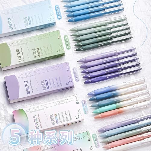 5 bolígrafos neutros 0.5mm tinta rápida y suave miniatura 6