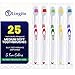 25 Bulk Toothbrushes | Individually Wrapped | Manual Disposable Travel Toothbrush Set for Adults or Kids | Made with a Medium-Soft Large Head | Multi-Color | Travel Toiletry Oral Set