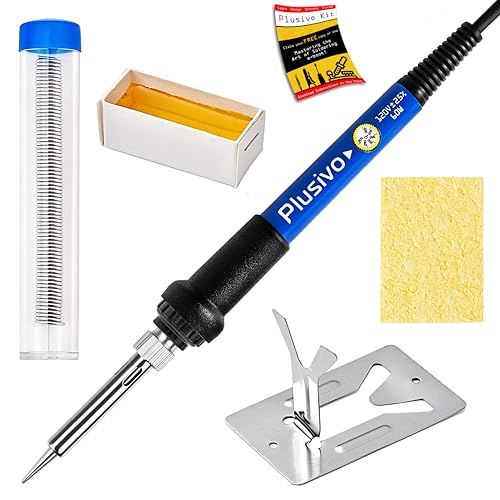 Soldering Iron Kit, 60W Soldering Iron Adjustable Temperature 5-in-1, Solder