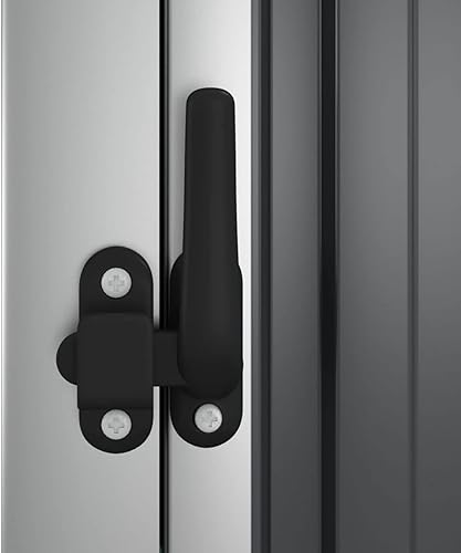 Miniatura 6 de Gecheer Cobertizo de herramientas de jardín de acero galvanizado, cobertizo de almacenamiento de herramientas para exteriores, casa de