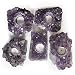 Rock Paradise Natural Amethyst Crystal Candle Holders Quartz – Amethyst Cluster Pillar Tea Light Candle Holders – Perfect For A Unique Atmosphere To Every Home And Wedding Décor