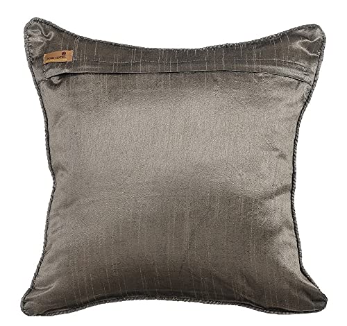 The Homecentric Pillow Covers, 22X22 Inch (55X55 Cm) Throw Pillow Cover, Gold Pillow Cover, Damask Jacquard Weave Pillow Cover, Jacquard Square Pillow Cover, Geometric Art Easter - Grey Gold Luxury #TOP2