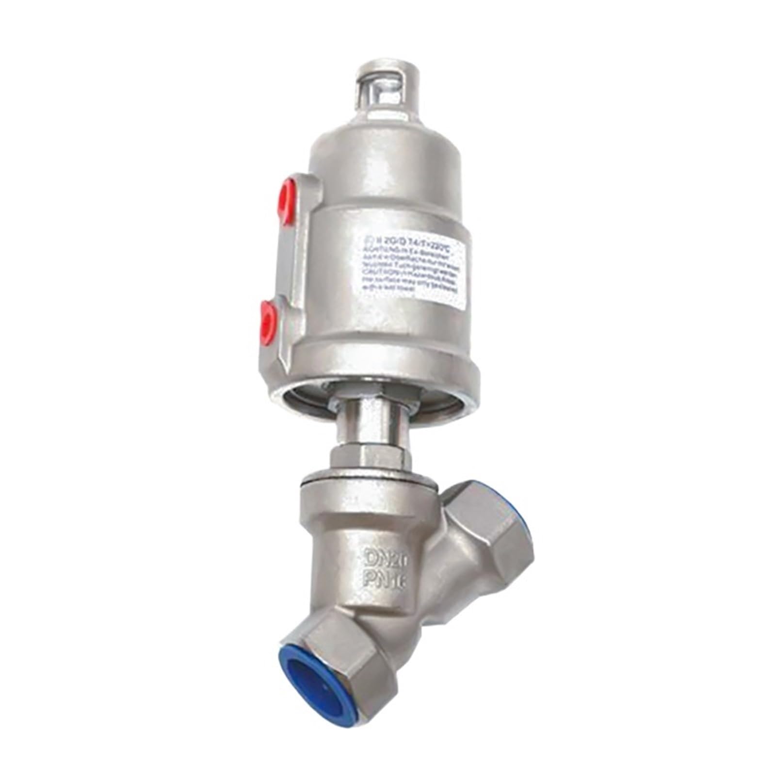 Valvola pneumatica DN15 DN20 16 bar normalmente chiusa attuatore pneumatico valvole ad angolo for vapore gas olio(DN15,NORMALLY OPEN_DOUBLE ACTING)