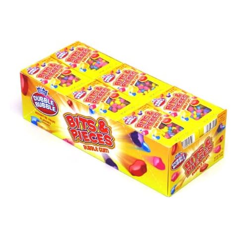 Dubble Bubble Bits & Pieces Bubble Gum, 24 Pack of 2.3oz Boxes Cover