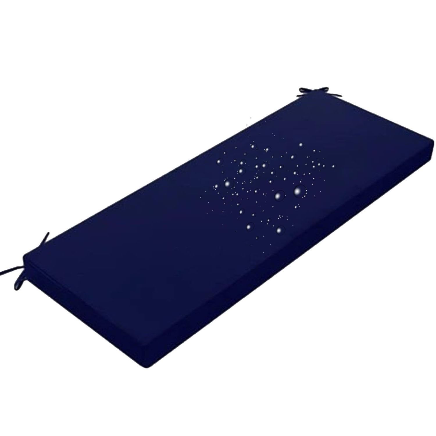 Odaima Bench Cushion Waterproof, Seat Cushions for Outdoor Furniture 80/120/100/150/180x40 cm,High-Density Bench Pad Anti-Slip with Ties,Patio Porch Swing Replacement Seat Pad(Dark Blue,50x55x5cm) — image 1