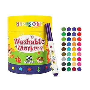 Superdots Washable Markers, 36 Farben