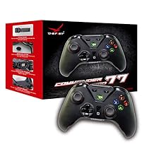 Commander Wireless Controller, Gaming Wireless Controller for PC Windows 7/8/10, PS3, 10-Hour Rechargeable Battery, 1-Million Button Presses