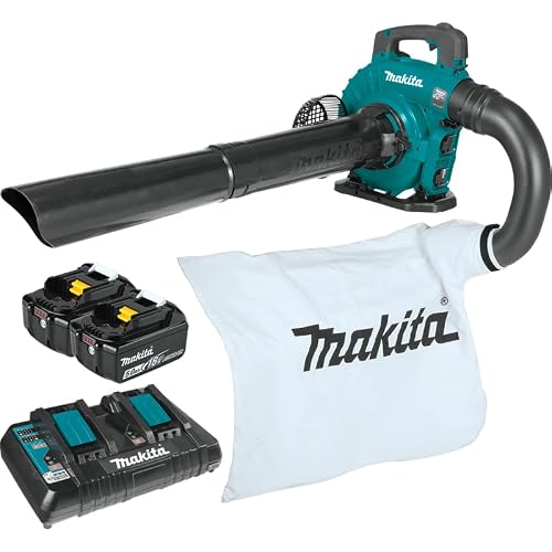 Foto von Makita DUB363PT2V Akku-Laubbläser/Sauger 2x18 V / 5,0 Ah, 2 Akkus + Doppelladegerät