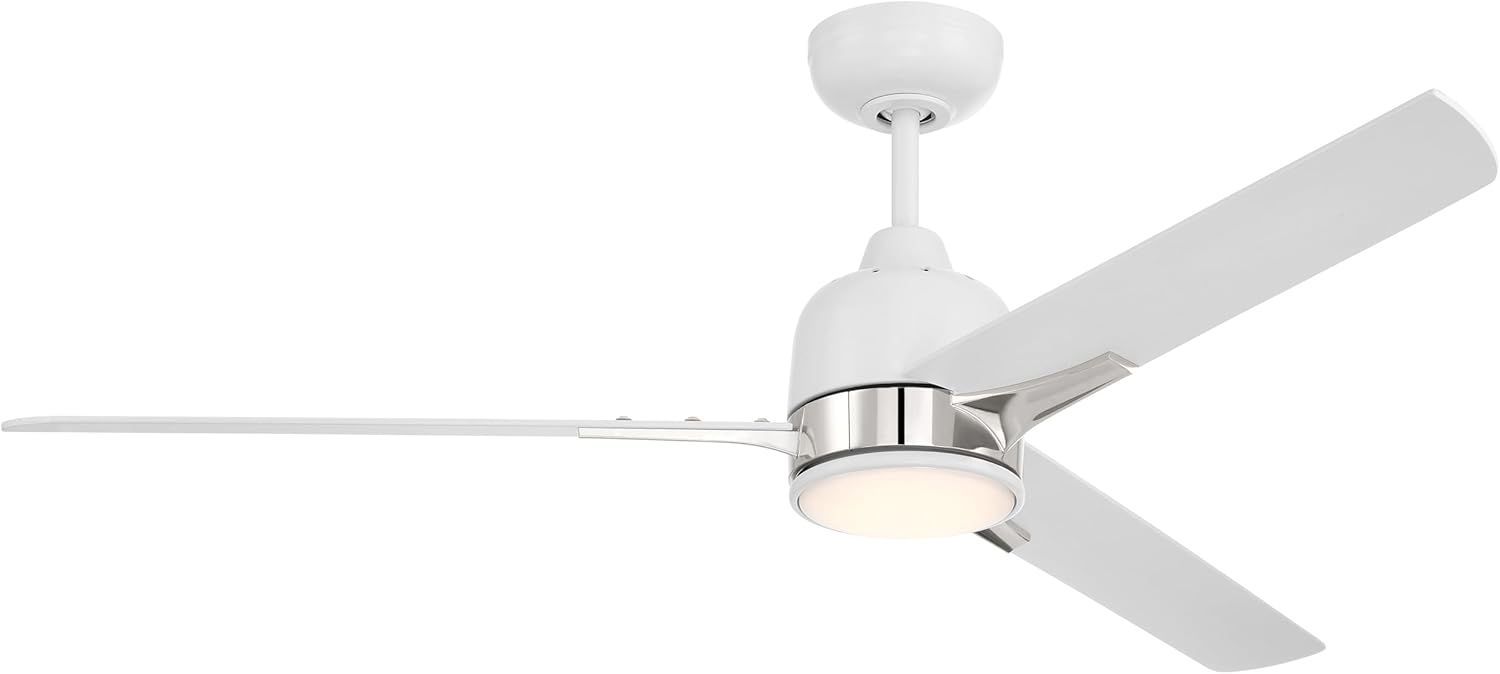 Craftmade FUL52WPLN3 fan with LED light on