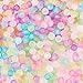 Magibeads 400Pcs 6mm Acrylic Beads Frosted Pony Bead Candy Color Small Pastel Beads Round Kandi Bead Spacers for Crafts DIY Necklace Bracelets Keychain Lanyards Jewelry Making Supplies