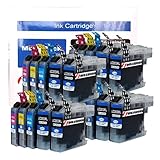 ink4work 20 Pack Replacement Ink Cartridge Combo For Brother LC203 XL LC203XL (8 Black, 4 Cyan, 4 Magenta, 4 Yellow) For MFC-J460DW MFC-J480DW MFC-J485DW MFC-J680DW MFC-J880DW MFC-J885DW