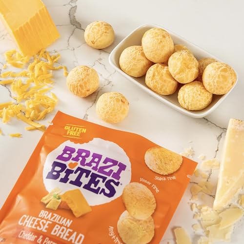 BRAZI BITES Cheddar & Parmesan Brazilian Cheese Bread, 11.5 OZ