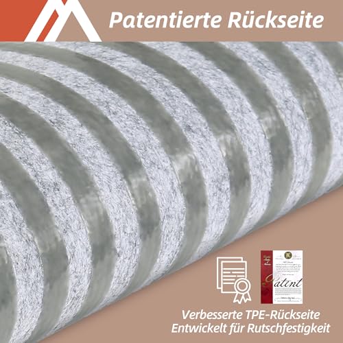 COSY HOMEER 15 Stück Treppenstufen Matten, 70 x 22cm Anti Rutsch Stufenmatten Selbstklebend, Maschinenwaschbar, 100% Polyester, TPE-Rücken, Ideal für Kinder, Senioren und Haustiere, Beige
