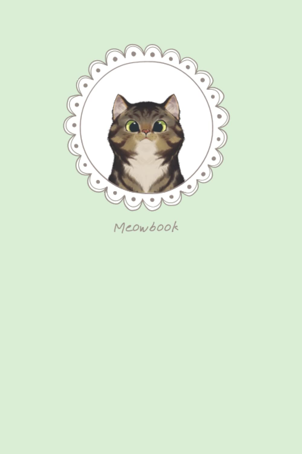 Cute Cat Notebook: Pastel Green- Tabby Cat