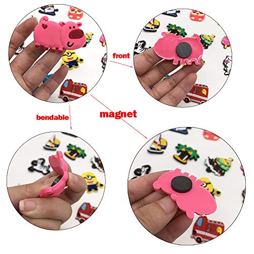 Fridge Magnets For Kids, 28 Pcs Catoon Animals Plant Car Magnet Set Refrigerator Magnets For Whiteboard Educational Home Classroom Kitchen And Office #TOP2