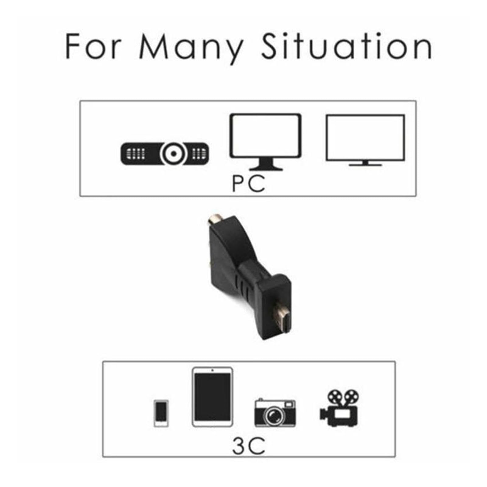 Convertitore da HDMI a AV 3RCA rosso, bianco e giallo, adattatore audio video