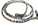 ATLanyards Multi Colored Beaded Eyeglass Holder with Black Grips