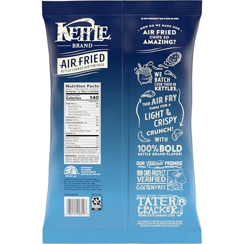 Image of Kettle Brand Air Fried Sea Salt and Vinegar Potato Chips, 11.25 Oz