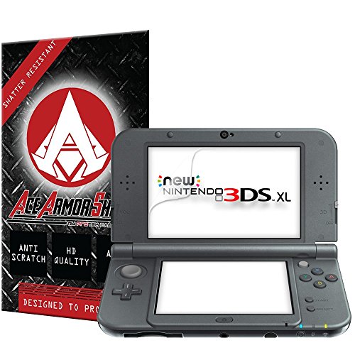 Ace Armor Shield Shatter Resistant Screen Protector for the New Nintendo 3DS XL / Military Grade / High Definition / Maximum Screen Coverage / Supreme Touch Sensitivity /Dry or Wet Easy Installation with free lifetime replacement warranty