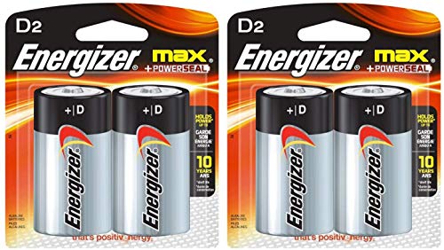 Image of Energizer Alkaline Battery, inchD inch Size, 2 /PK (Pack of 2)