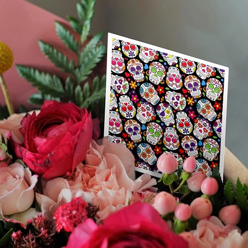Cartes de vœux submergé mort coloré 3drose pour décorer vos tables de fêtes ou correspondances