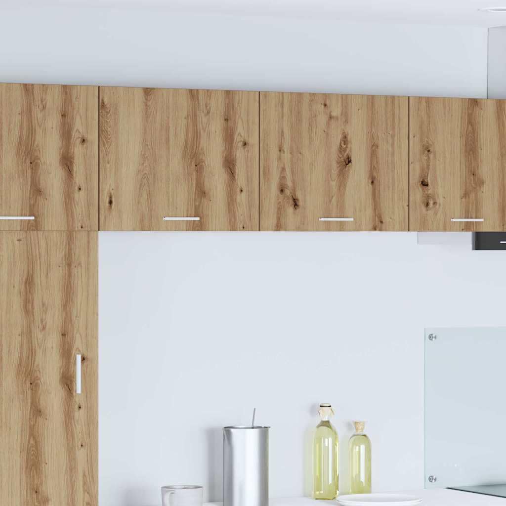 Hängeschrank 2 Stück Artisan-Eiche und Weiß 50 x 31 x 40 cm Küchenschrank Hängeschrank Schrank mit Stauraum zur Aufbewahrung von Geschirr und Vorräten für Küche und Esszimmer