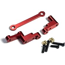 RC Car Toys Parts for MJX for Hyper Go 16207 16208 16209 16210 H16 H16BM 1/16 Metal Steering Assembly Remote Control Car AccessoriesRed