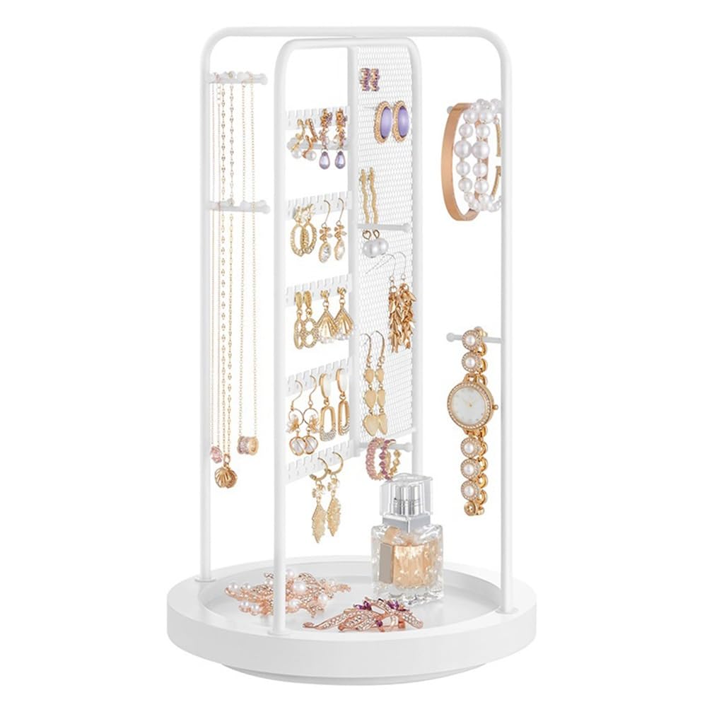 WANGHAI-666 Jewelry Rack Removable Multi layer Rotating Jewelry Storage Rack for Necklaces Earrings